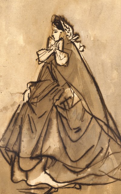 An Elegant Lady by Constantin Guys
